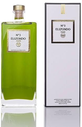 ELIZONDO Aceite de Oliva Virgen Extra Nº3 Picual 500 ml Con Estuche | Aceite de Oliva Premium Variedad Picual | Mejor Selección ENOVINOS
