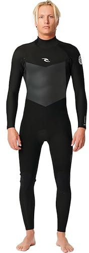 Rip Curl Mens Dawn Patrol Eco 4/3mm GBS Back Zip Wetsuit 15AMFS - Black Rip Curl Mens Size - MS