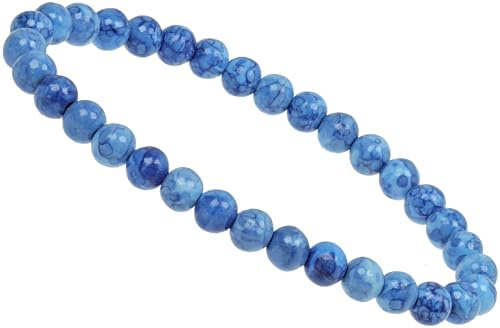 ELEDORO Edelsteinarmband für Damen 6 mm | ELEDORO, kleine deutsche Schmuckmarke: handgefertigtes 6-mm-Edelsteinarmband für Yoga, Meditation und Achtsamkeit