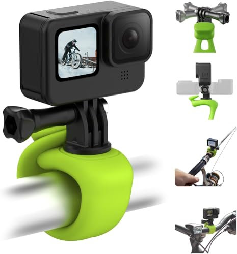 TELESIN Support de sangle flexible 360° pour appareil photo, ruban enroulant pour vélo, moto, tube de guidon, bâton de ski, accessoires pour GoPro Max Hero 12 11 10 9 Insta360 X3 DJI