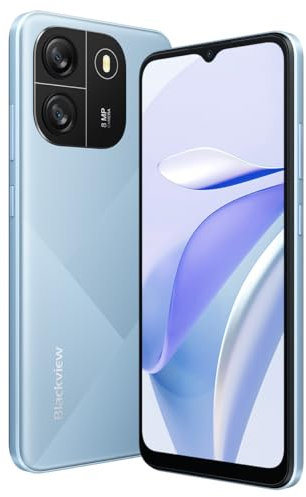 Blackview Wave 6C 4G Smartphone Unlocked, 6.5’’ HD+,Octa-core 4GB+32GB(1TB External SD), 5MP+8MP Camera, 5100mAh Battery, Android 13 DUAL SIM Free Mobile Phone, Smart-K Box Speaker, GPS Blue