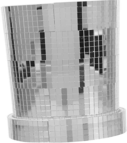 Milisten Miroir Pot De Fleur Jardinière en Miroir Pots De Fleurs D'intérieur Cache-Pot Disco Pot De Fleurs en Résine Pot à Bonsaï Bol De Cactus Vase Boule Disco Plastique Pot De