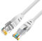 Knadgbft 6 Ethernet Cable Flat Head 10Ft 10Gbps RJ45 Internet Cable for PC/Switch/TV Box/Printer,White
