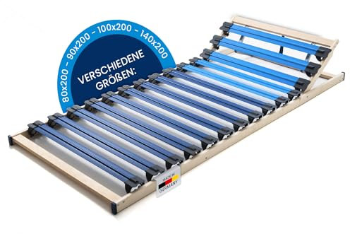 Good Side® DIY Lattenrost 90x200 cm ergonomisch [verstellbares Kopfteil] Made in Germany | Lattenroste bis 300 kg | Lattenrost 90x200cm | Lattenrost verstellbar | Bed Slats | Latenrost aus 14 Leisten