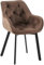 CLP Esszimmerstuhl Antigo I Sessel Mit Samt-Bezug I 180° drehbarer Stuhl, Farbe:braun