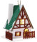 LED Weihnachtsdorf Häuser Kraeoke Holz Weihnachtshaus Beleuchtet Deko Aufhängbar Christmas Village Mini Weihnachtsdeko für Weihnachtsbäume, Fenster, Tisch (D)