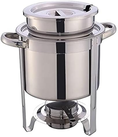 XDAWQP Calentador de Alimentos para Sopa, de Acero Inoxidable, Juego de bufé para Chile y Gumbo, se calienta rápidamente, 61 x 36 x 34 cm