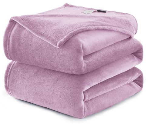 WAVVE Kuscheldecke Flauschig Decke Fleecedecke - Sofadecke Lila 220x240 cm Wohndecke Couchdecke Weich, XXL Groß Decke Sofa Leicht
