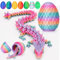 Drachenei mit Drache , MysteriöSes Artikuliertes Kristall Drachen Ei , 3D Drachen Zappelspielzeug , 3D Drache im Ei ,13cm Drachenei , 28cm Dragons für Kinder, Teenager (Bonbonfarben)