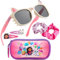 Get Trend Gabbys Dollhouse Sonnenbrille Kinder Haarschmuck Set und Tasche UV Schutz Brille Haarspangen Geschenke für Mädchen (Rosa Gabby’s Dollhouse)