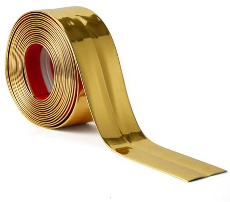 Gold PVC Inside Outside Corner Trim Self-Adhesive Peel and Stick Vinyl Edging for Tile and Wall Edges,External Corner Strip Exterior Trim,6cm
