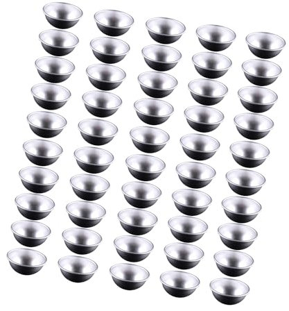 Set Mit 50 Halbrunden Backformen Aus Silberner Aluminiumlegierung Für Kuchenformen Für Hochzeitstorten Und Mousses Backformen