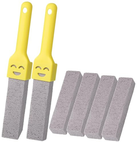 Shirene Bimsstein Toilettenreiniger Toilet Cleaner,6 PCS Pumice Toilet Cleaner 2 Stone with Handles Pumice Toilet Scouring Stick Remove Toilet Bowl Hard,Calcium Buildup Suitable for Cleaning Toilet