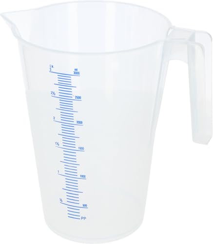 Kerbl Mesureur 3 l en Plastique avec échelle graduée, empilable