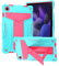 Funda para tablet Samsung Galaxy Tab A8 10.5 X200/X205 (2021), funda protectora resistente, a prueba de golpes, funda híbrida resistente con soporte, verde claro y rosa