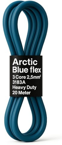 3 Core 2.5mm Arctic Blue Flex Heavy Duty 3138A Camping Caravan (2.5mm, 20, meter)