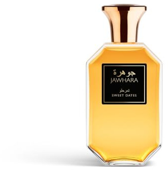 Jawhara Collection Sweet Dates Eau de Parfum Unisex | Profumo fruttato ambrato con note di lampone, patchouli e legno di cedro, a lunga tenuta, aromi ipnotici mediorientali.