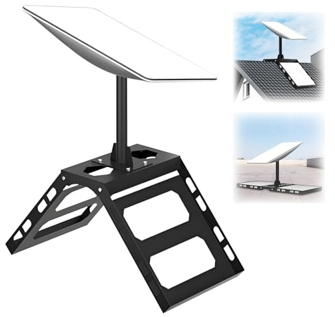 Support Starlink Gen 3 Pour Faîtage De Toit, Accessoire Starlink Sans Perçage Support De Toit V3 Avec Adaptateur De Mât Gen 3 Pour Toit Plat Réglable De 0 à 30° Stable Et Inoxydable