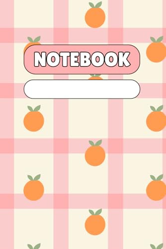 Peach Grid & Orange Fruit Notebook – Soft Aesthetic Journal for Girls: Lined Notebook with Eggshell Grid, Pink Accents, and Cute Orange Fruit – ... Students, and Aesthetic Stationery Fans