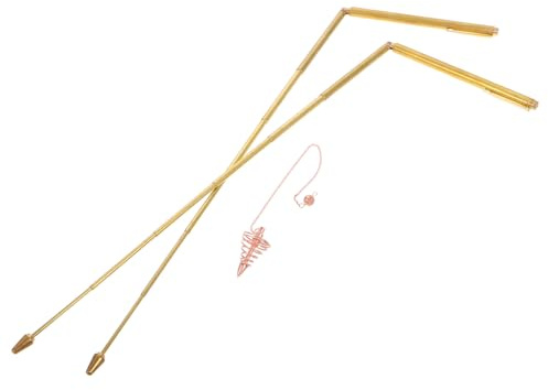 BESTOMZ Baguette de Sourcier Robuste en Cuivre à Deux Parties pour Traquer Fantômes et Localiser Trésors, Accessoire de Divination Pratique et Portable