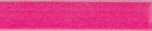 Berisfords Velvet Ribbon Shocking Pink 56mm x 10m - Nylon Craft Ribbon for Sewing, Gift Wrapping and Hair Accessories