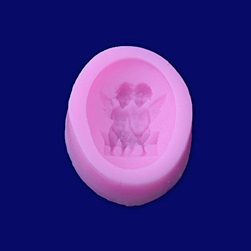 1pc 44 x 36 x 14 mm, diseño de angelito hecho a mano resina molde, silicona molde de silicona
