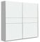 FORTE WINNER PLUS Schrank 170, Kleiderschrank, Schwebetürenschrank Modern Schlafzimmer 2-türig Einlegeböden und Kleiderstange, Weiß / Holzdekor: Sonoma Eiche, 170 cm breit x 210 cm hoch x 61 cm tief