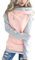 Aitos Pulli Damen Hoodies Damen Pullover Kapuzenpullover Sweatshirt Pulli Zweifarbige Longsleeve Tops Doppelte Kapuzenpulli Casual,A-rosa,L