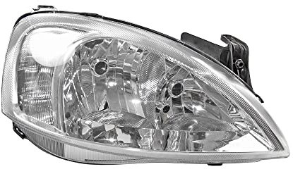 BESTPRICE 1x Hauptscheinwerfer vorne rechts H7 Frontscheinwerfer mit Stellmotor für Leuchtweiteregulierung für Typ AL, Kompatibel mit OPEL COMBO, CORSA C (X01)