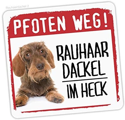 siviwonder Rauhaardackel No.2 Dackel Aufkleber Pfoten Weg Hundeaufkleber Folie Hund