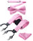 HISDERN Rosa Hosenträger für Herren Paisley Y Form und Längenverstellbar Hosenträger mit 6 starken Clips und Fliege mit Einsteckuch