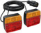 PROZOR 2Pcs Luces Traseras Remolque E13 12V Pilotos Traseros Multifunciones Iluminación para Remolque Cable de 7,5 m Luz de Matrícula Placa Trasera Luz de Freno para Remolques Camiones Caravanas