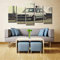 GIRDSS Bild Auf Leinwand Leinwandbild 5 Teilig Kunstdruck Modern Wandbilder XXL Format Wandbilder Wohnzimmer Deko Kunstdrucke 5 Teilig VW Golf MK2 Auto Fertig Zum Aufhängen