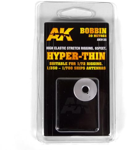AK Interactive 9135 Elastic Rigging Hyper-Thin 65ft 1:350 Ships/1:72 Rigging