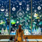 Tuopuda Autocollants NoëL 163 PCS Décorations Noël Fenetre Stickers Statique Réutilisable Deco Joyeux Noël Grand Pendentif Wapiti Ville Flocon Décalcomanies Blanc pour Magasin, Maison, École, Blanc