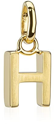 NKlaus Buchstabe H kleiner Kettenanhänger 333 Gelb Gold 8 Karat teilmatt 7x5mm Alphabet 8875