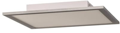 PRIOS LED Panel 'Dinvoris' (Modern) in Alu (1 flammig,) - Bürolampe, Deckenlampe, Deckenleuchte, Lampe, Wohnzimmerleuchte