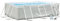Outsunny Piscine rectangulaire Hors-Sol Tubulaire avec Filtre, Acier et PVC, foncé. 340 l x 215 l x 80 cm, Gris Clair