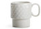 Sagaform Coffee & More Kaffeebecher 2-teilig aus Steinzeug in der Farbe Weiß 25cl, Maße: 12cm x 8cm x 9cm, 5018369
