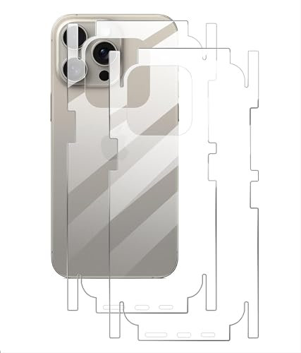 GIOPUEY[2 Stück Rückseite Folie Kompatibel mit iPhone 14 Pro Max, iPhone 14 Pro Max Rückseite Schutzfolie, Weiches TPU, Dünn, Hohe Transparenz, Schützende Grenze - transparent