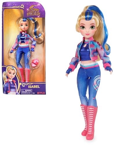 Unicorn Academy Ankleidepuppe Isabel - die Originalpuppe zur beliebten Netflix-Serie, 24 cm groß und mit 5 Accessoires für fantasievolles Rollenspiel, für Kinder ab 4 Jahren