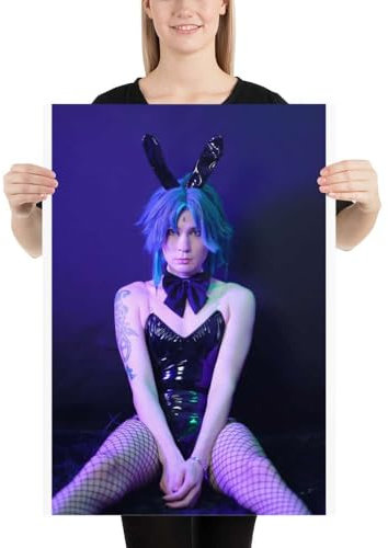 Bunny Boy Xiao Genshin Impact Cosplay Print Bild Poster, 50×70 cm