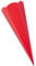 itenga Schultüten Rohling Zuschnitt aus stabilem Buntkarton glatt - 68cm - 6eckig - Schultüte Rohling zum Basteln (rot)