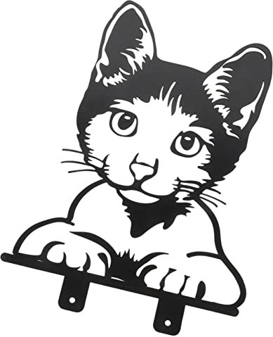 VANZACK Metall-katzen-gartenstecker Tier-gartenstecker Dekorativer Stecker Für Außenbereich Katzen-stecker Für Rasen Garten-tierschild Aus Metall Einfach in Boden Stecken Geeignet Für Gart