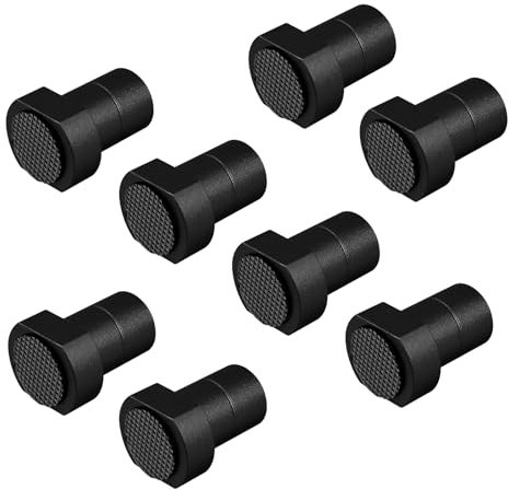 8 Pack Aluminum Alloy Bench Dogs Woodworking Workbench Clamp, Workbench Positioning Planing Plug Bench Dog Clamp Accessory for 19mm / 20mm Dog Hole (Black,20mm)