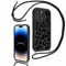 Xylota Coque avec Cordon pour iPhone 14 Pro Max 6,7'', Aesthetic Etui avec Réglable Collier Silicone Corde Caméra Protection Case avec Motif, Lanyard Antichoc Housse pour iPhone 14 Pro Max，Léopard