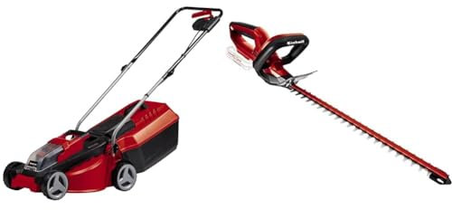 Einhell Tosaerba a batteria GE-CM 18/30 Li-Solo Power X-Change & Tagliasiepi a batteria GC-CH 1846 Li-Solo Power X-Change