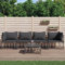 Faroom Gartenlounge Set Poly Rattan, Gartenmöbel Set Loungemöbel Set aus Aluminium, Balkon Lounge Sofa Outdoor Balkonmöbel Kleiner Gartengarnitur Sofagarnitur Anthrazit 5-TLG-Type-58