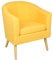 Kedia Sessel Armlehnensessel mit Rückenkissen, Mini Sofas & Couches, Bequem und Modern, Sessel Wohnzimmer, Polstersofa, Loungesofa, 64 * 60 * 70cm (Gelb-Leinen)