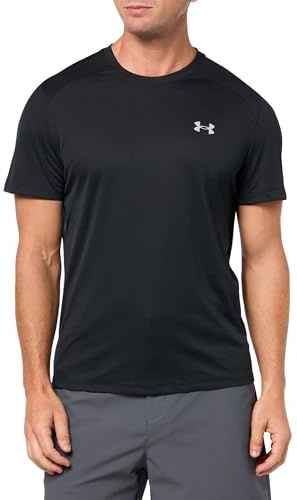 Under Armour Men's CoolSwitch Run Short Sleeve T Shirt, (001) Black / Black / Reflective, XL